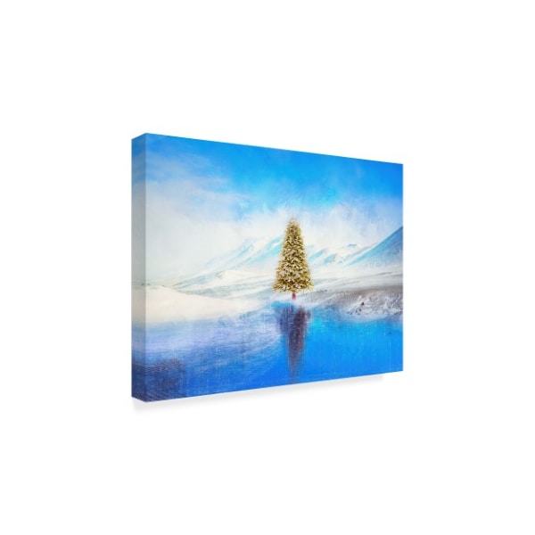Ata Alishahi 'Winter And Christmas Tree' Canvas Art,35x47